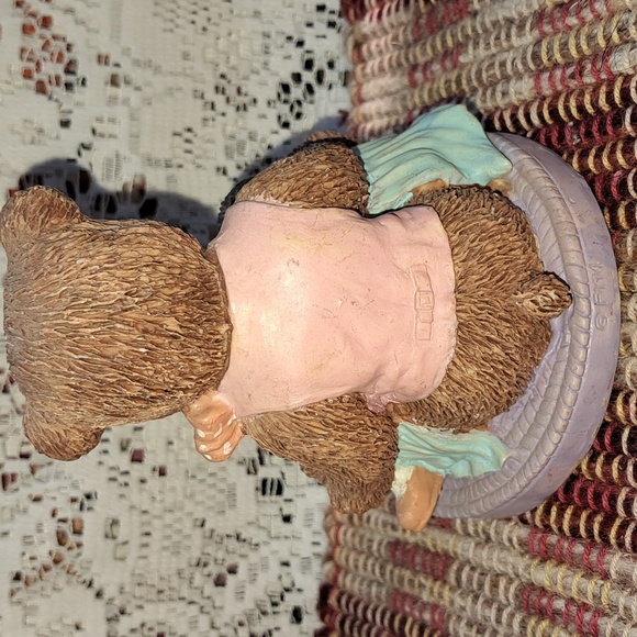 🎇🎉🎇 VINTAGE BOYD'S BEARS ??  Resin Sculpture  MAMA Holding SLEEPING GIRL - Picture 5 of 14